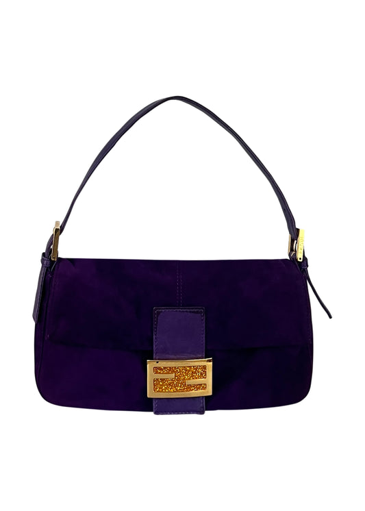Purple Suede Baguette