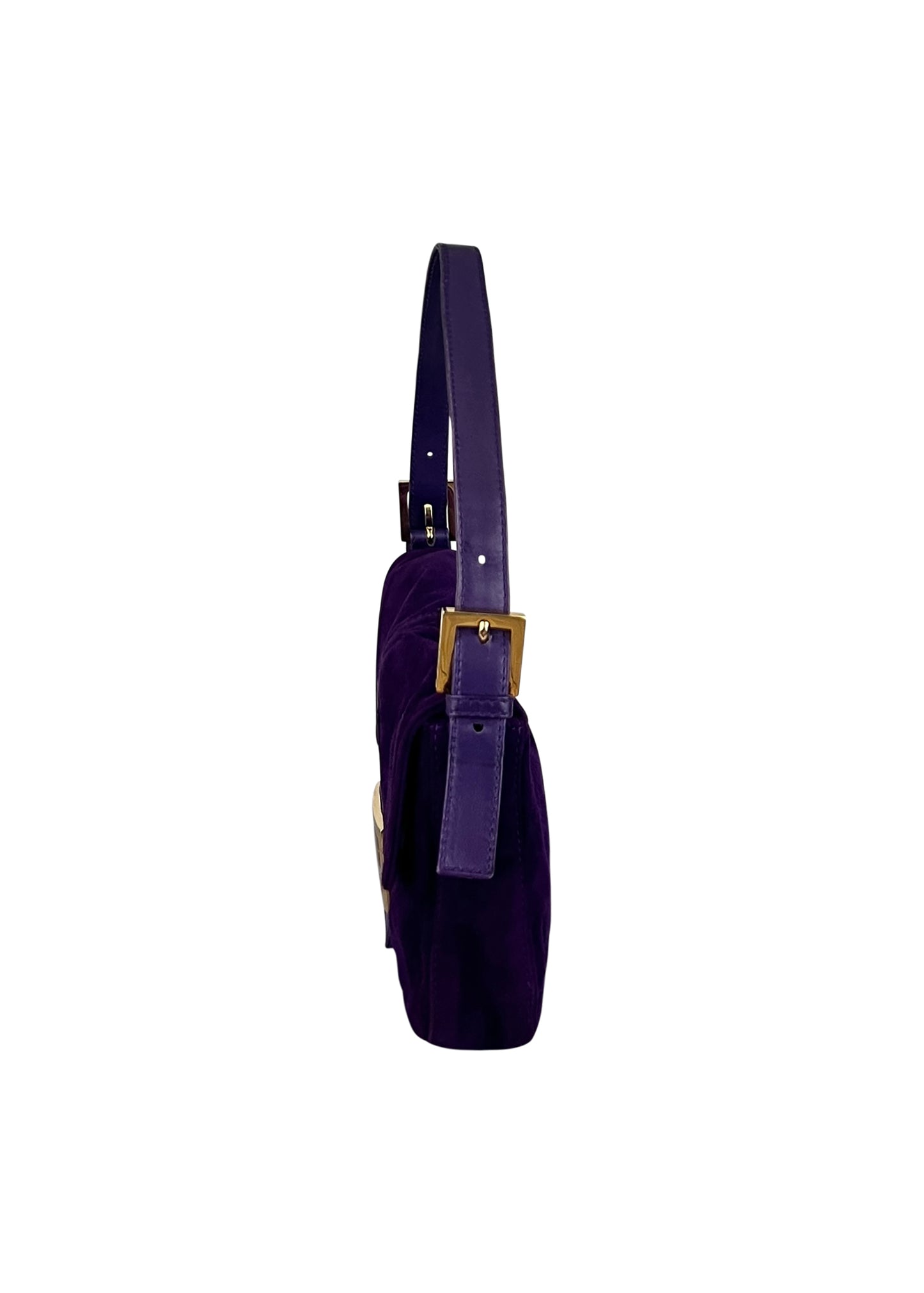 Purple Suede Baguette