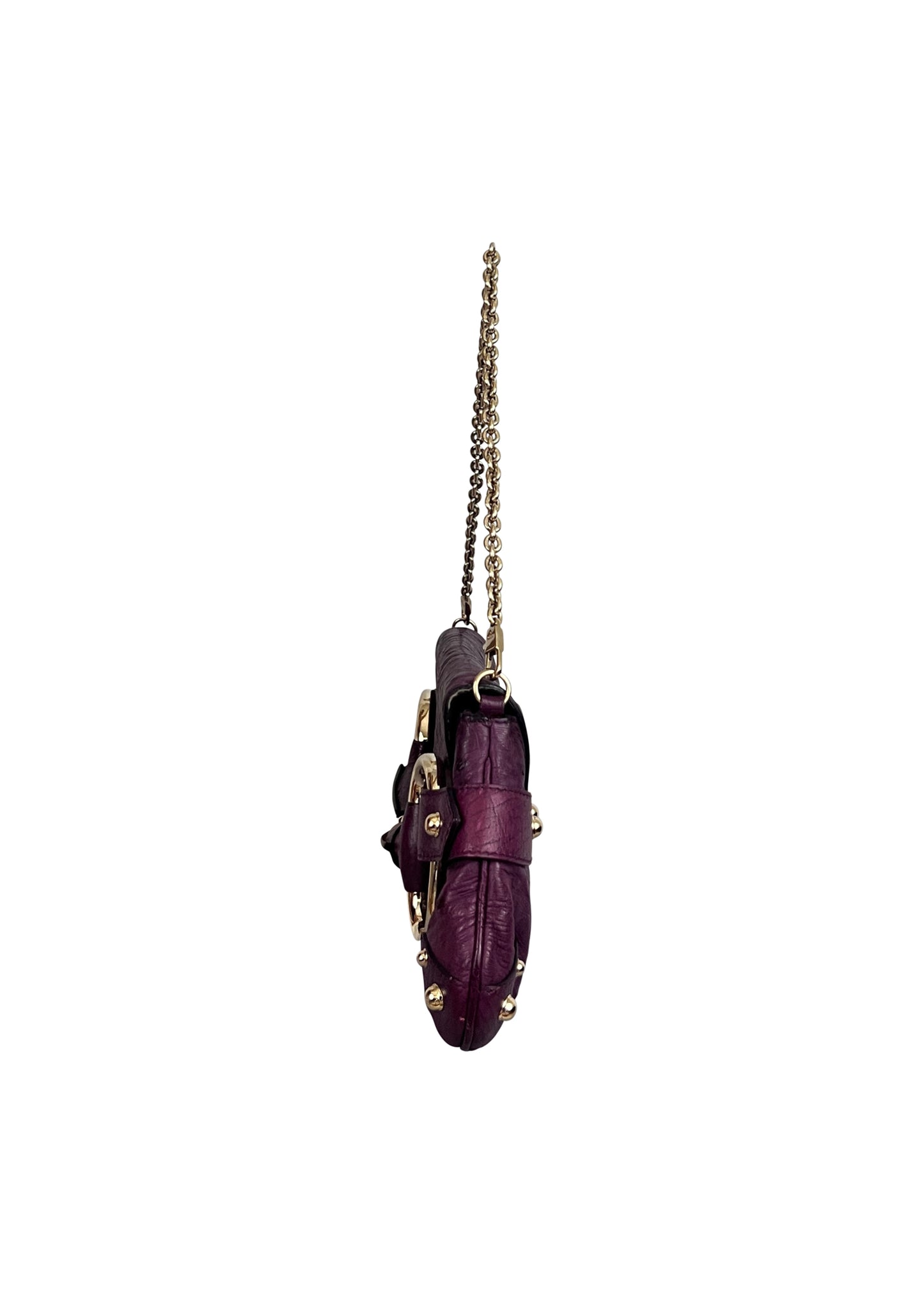 Purple Ostrich Horsebit Bag XL