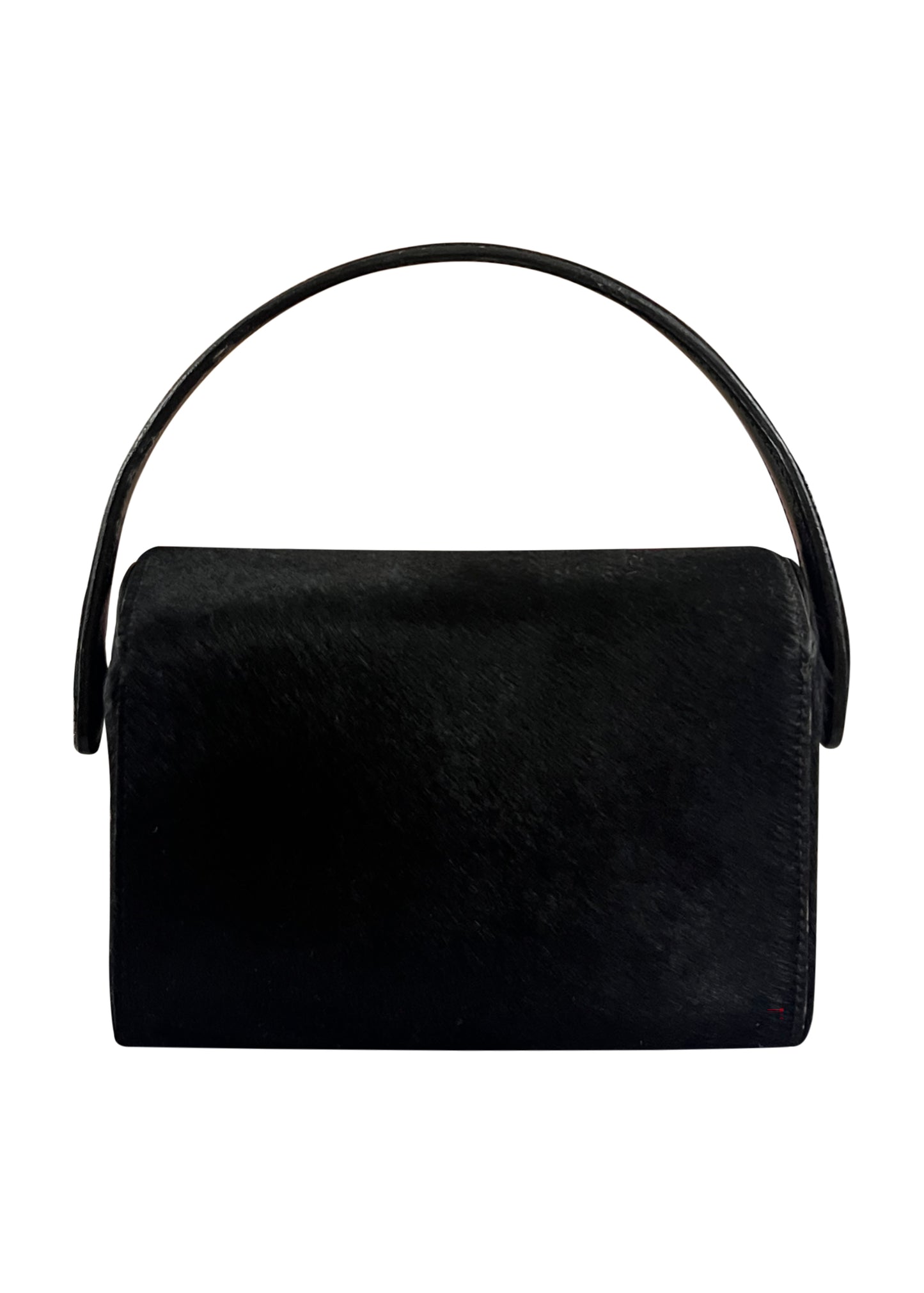 Black Pony Hair Box Mini Bag