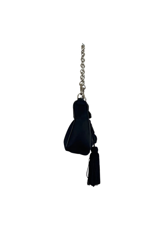 Black Nylon Passemaneria Trim Mini Hobo