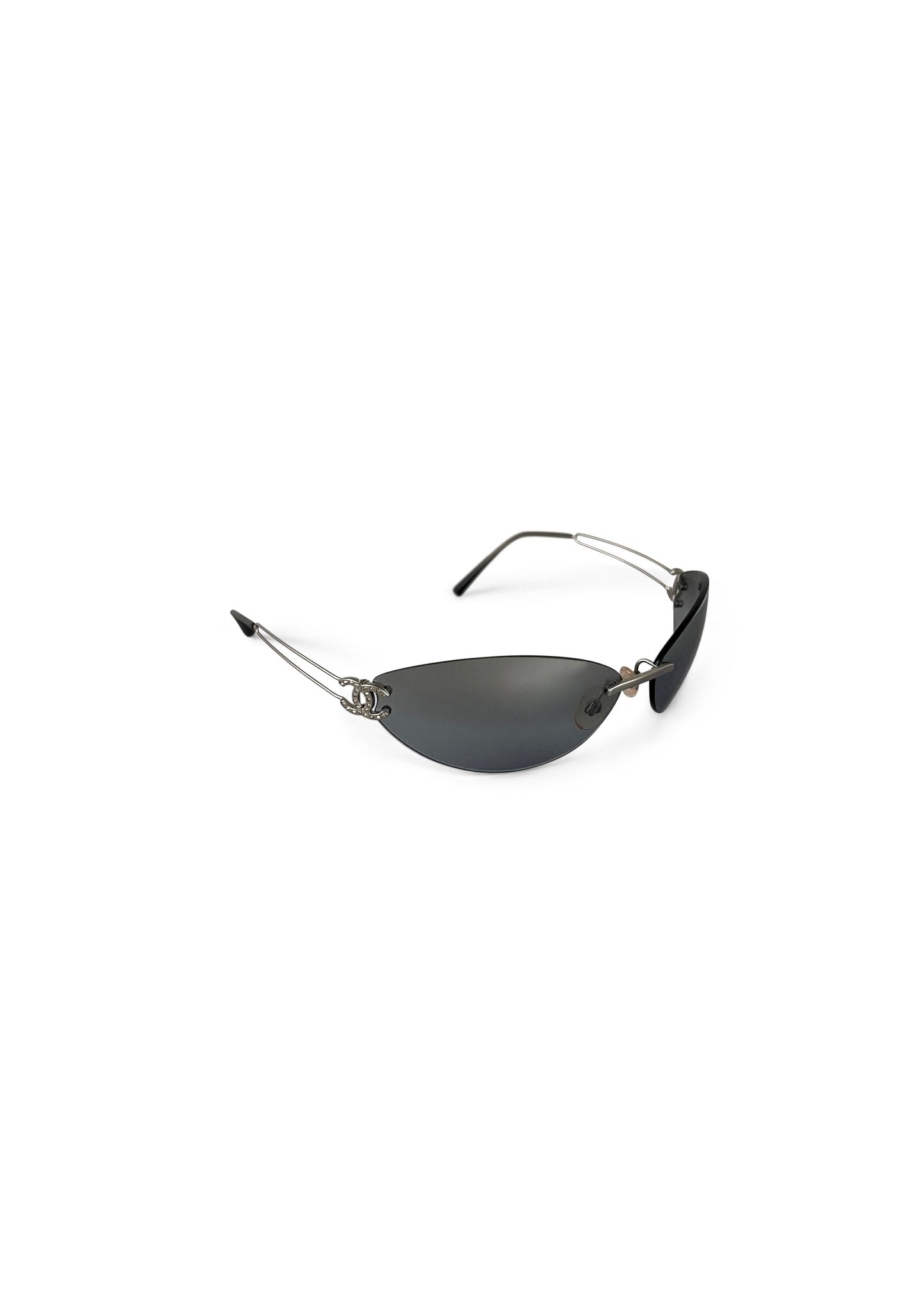Mirrored CC Rimless Sunglasses