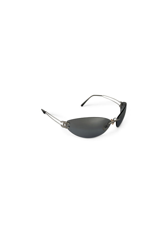 Mirrored CC Rimless Sunglasses