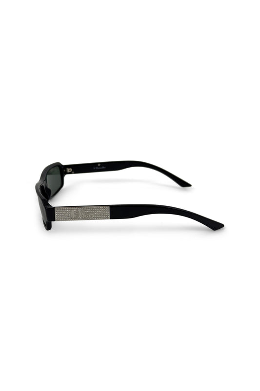 Black Acrylic Rectangular Sunstrass Sunglasses