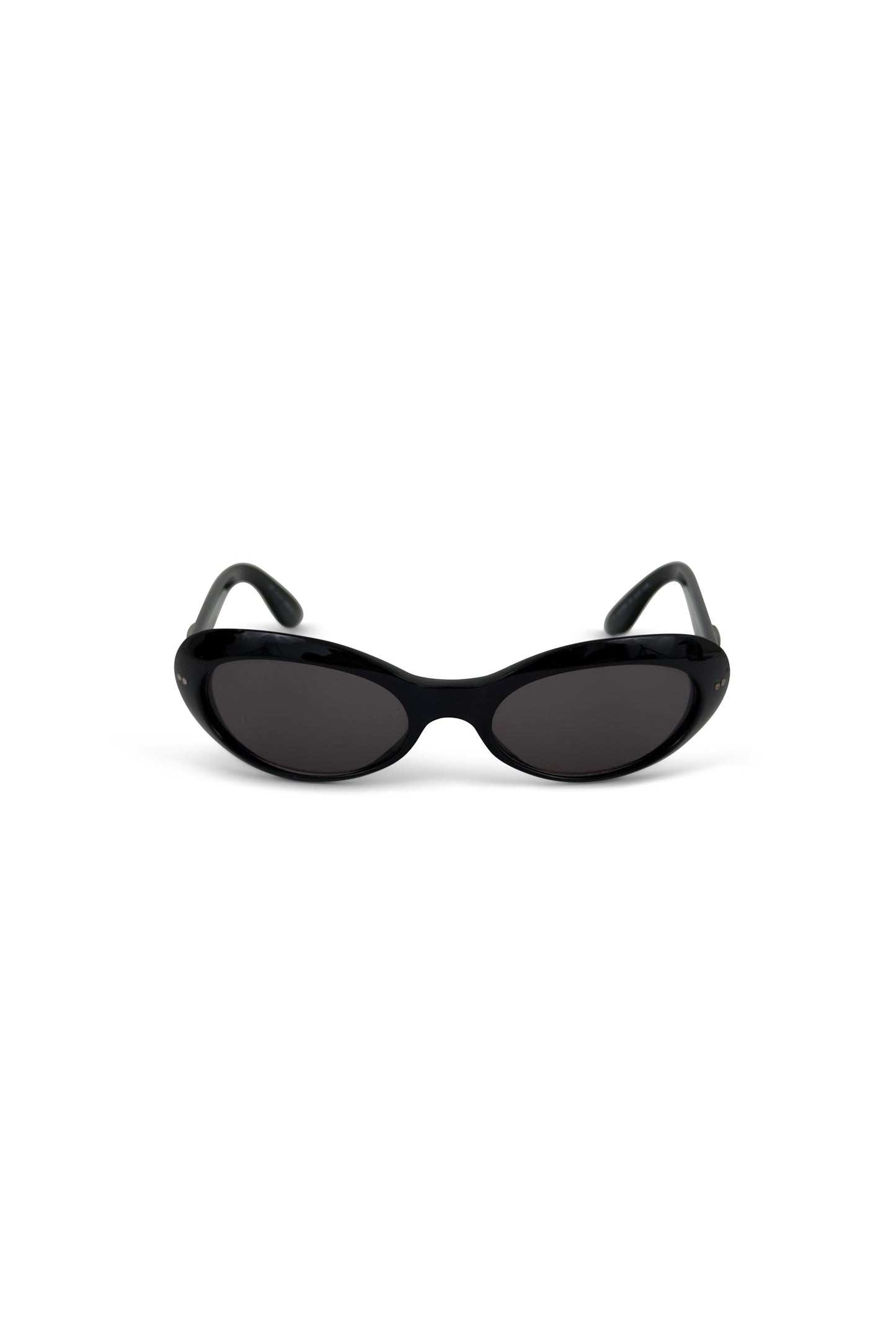 Black Acrylic Classic Oval Sunglasses
