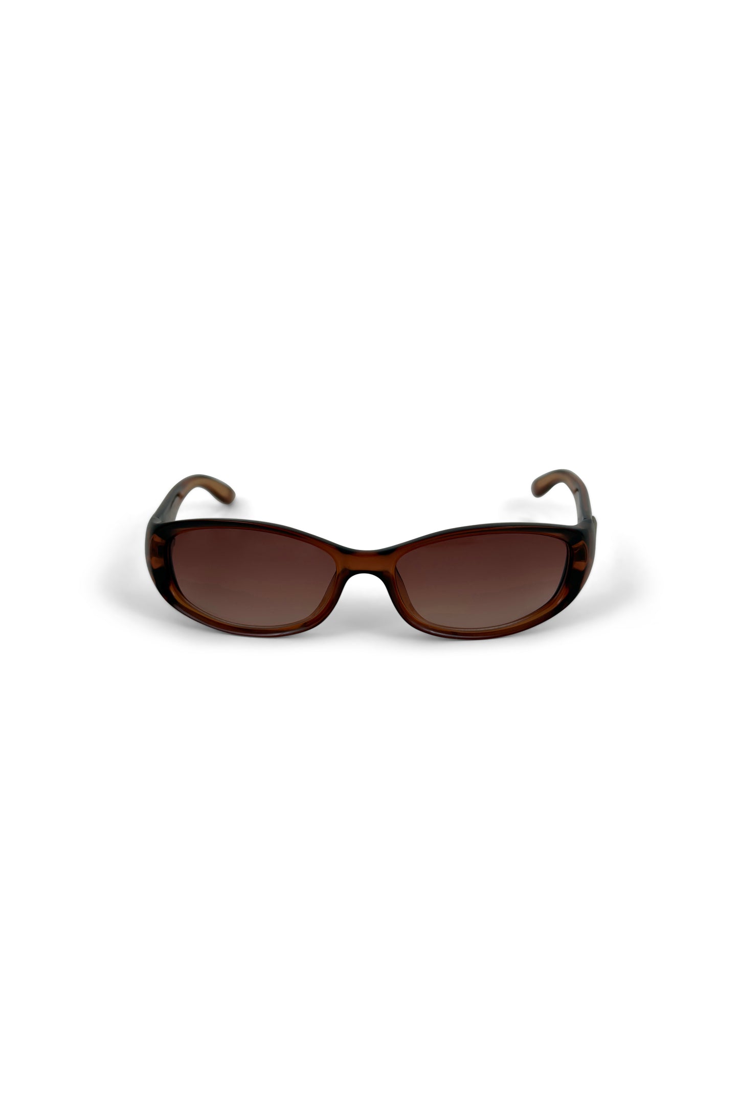 Brown Translucent Rounded Rectangle G Sunglasses