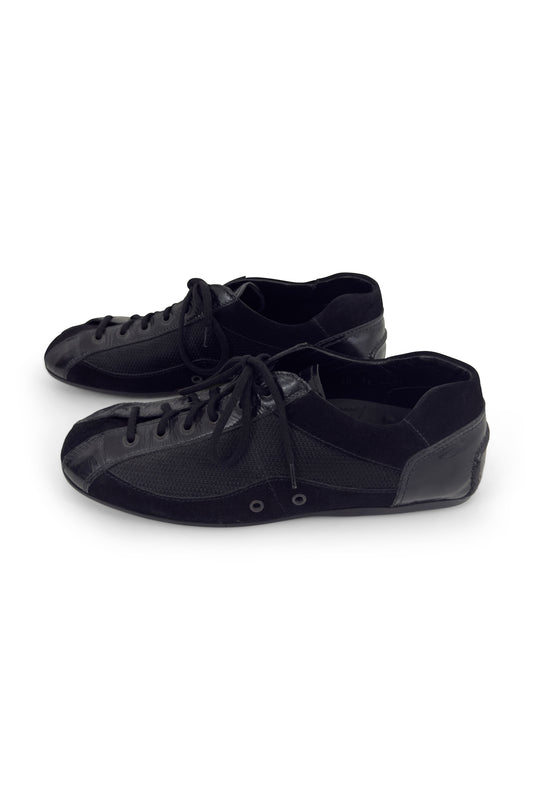 Black Lace Up Car Shoes