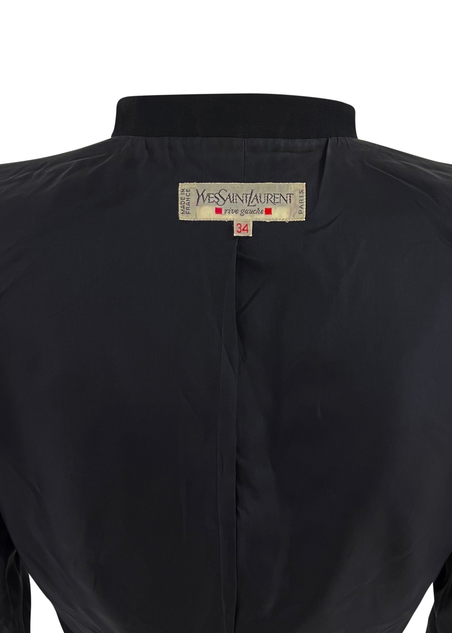 Black Wool Collared Crop Blazer