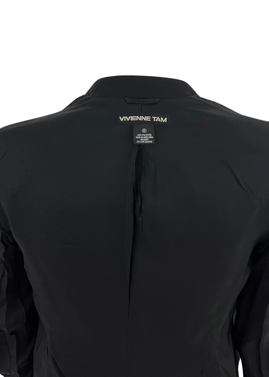 Black 3D Floral Embroidered Jacket
