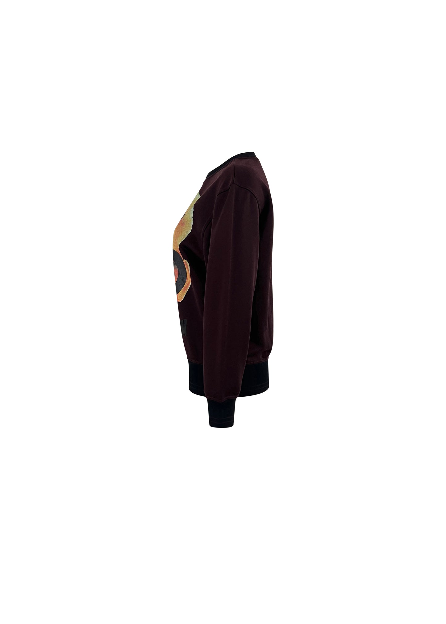 Burgundy Jean Paul Face Print Sweatshirt