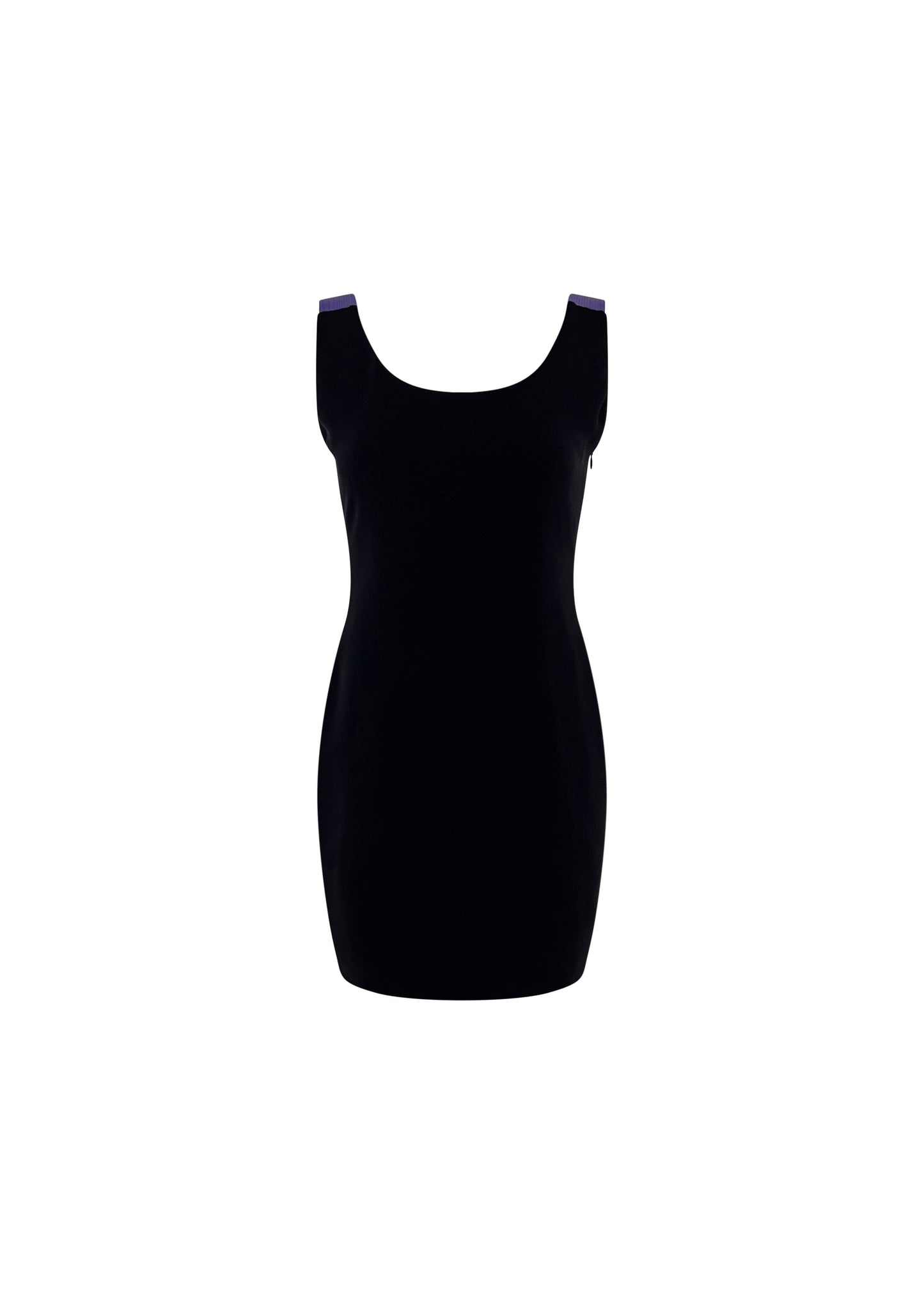Black Silk Multicolor Strap Dress